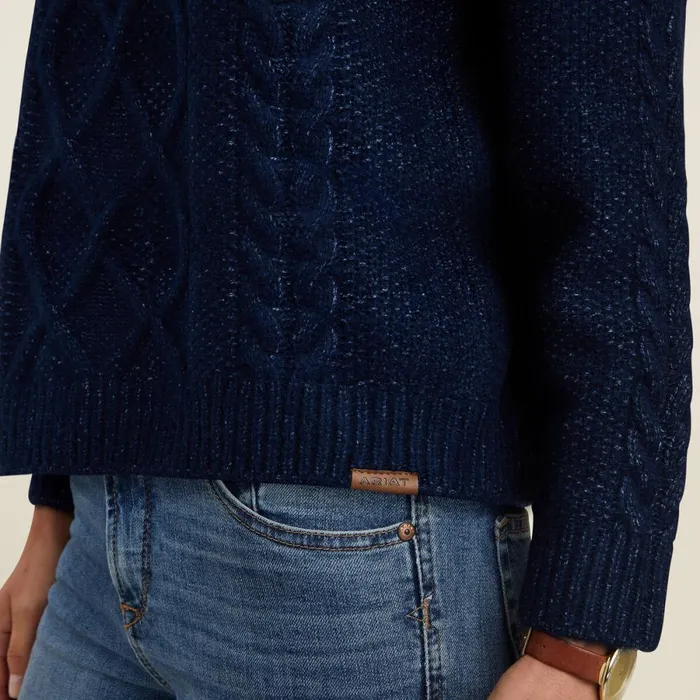 Winter Quarter Sweater Navy Women Ariat Sweaters and Cardigans Winter Quarter Sweater Navy Women Ariat Sweaters and Cardigans