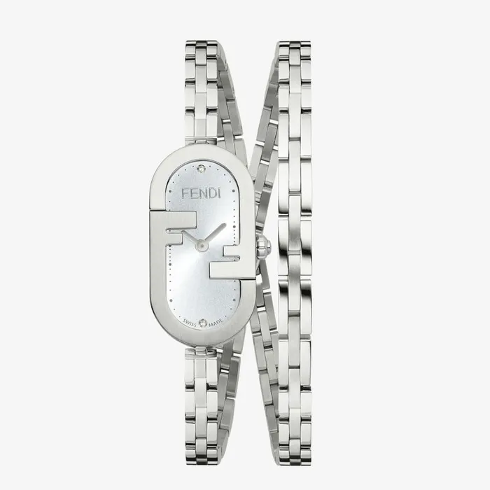 Woman 1480 X 2830mm 8211 Oval Watch With Olock Logo Silver Fendi Watches