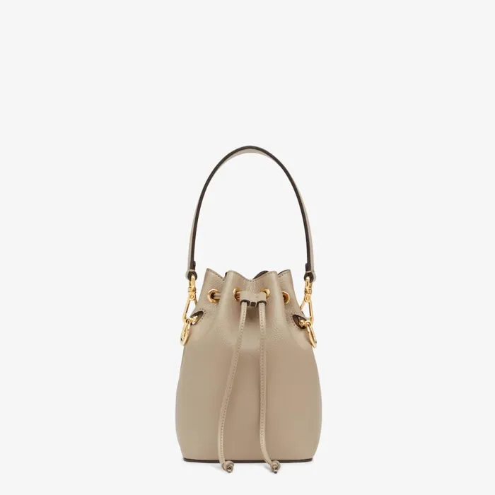 Woman Beige Leather MiniBag Brown Fendi Mini Bags