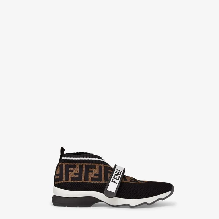 Woman Black Fabric Sneakers Black Fendi Sneakers