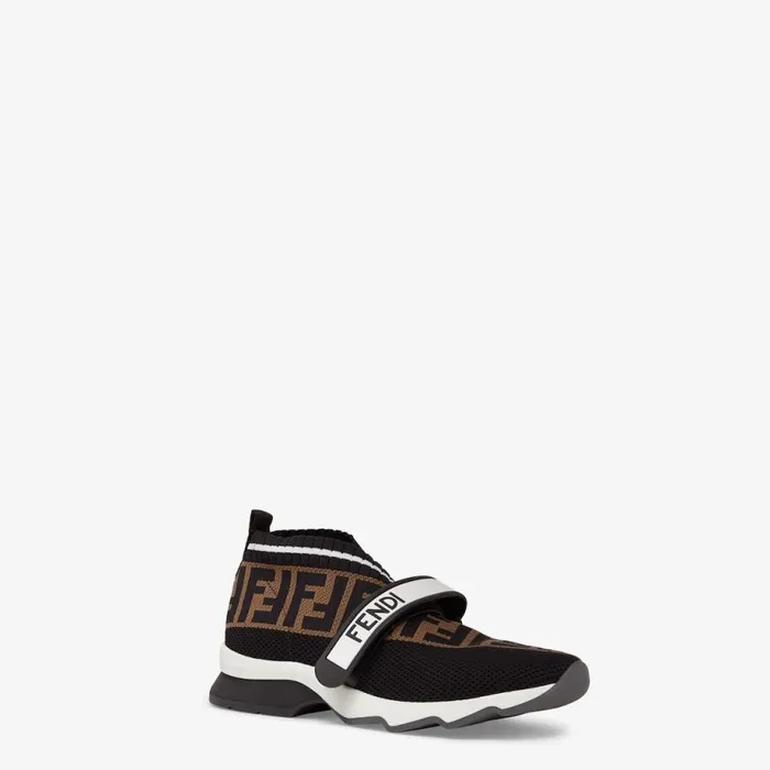 Woman Black Fabric Sneakers Black Fendi Sneakers