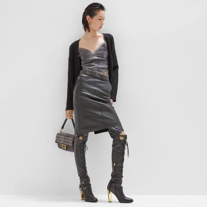 Woman Black Knit Cardigan Black Fendi Knitwear