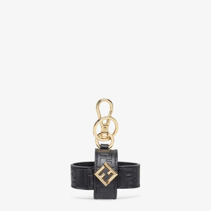 Woman Black Leather Charm Black Fendi Tech And Lifestyle Accessories