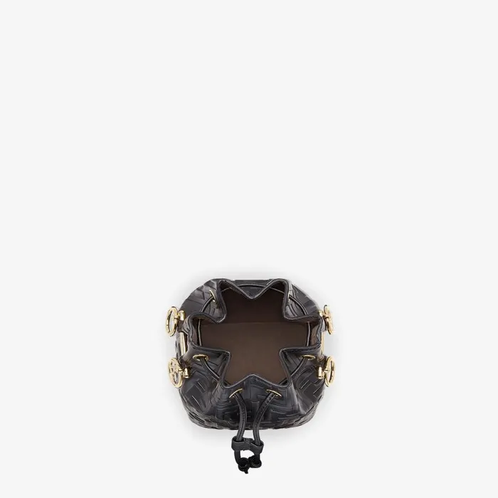 Woman Black Leather Mini Bag Black Fendi Mini Bags