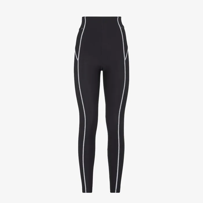 Woman Black Lycra Leggings Black Fendi Skiwear