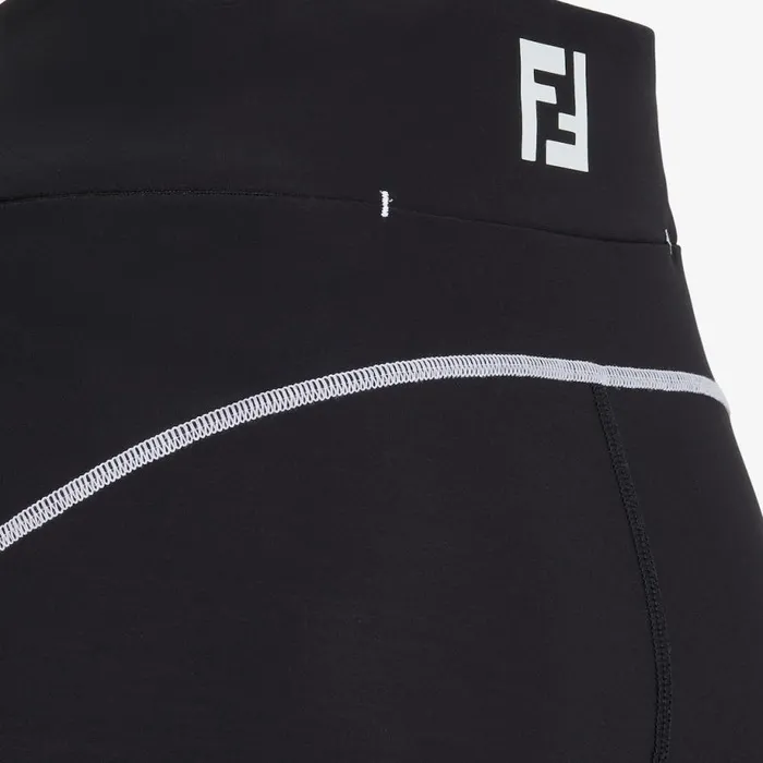 Woman Black Lycra Leggings Black Fendi Skiwear