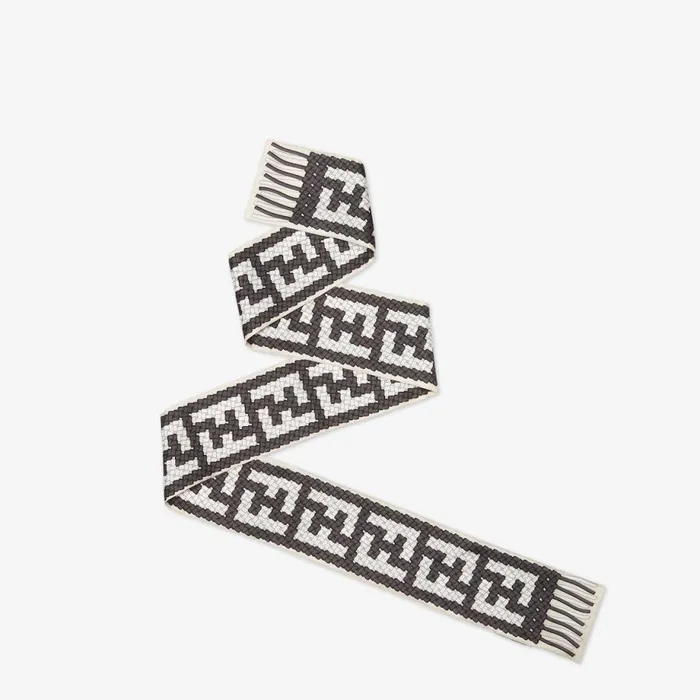 Woman Black Silk Bandeau Black Fendi Scarves and Silks