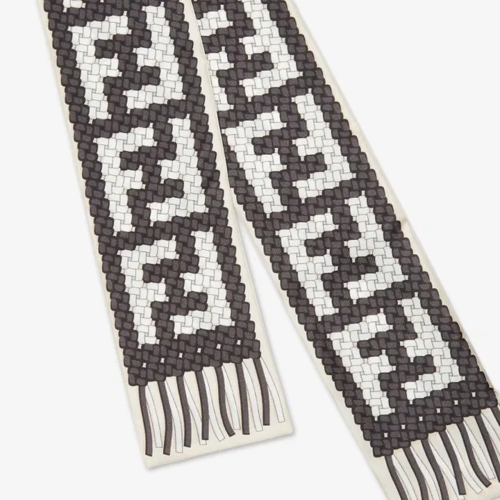 Woman Black Silk Bandeau Black Fendi Scarves and Silks