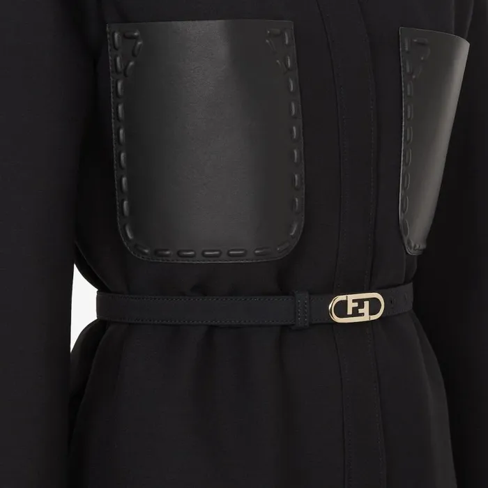 Woman Black Wool And Silk GoTo Black Fendi Coats and Outerwear