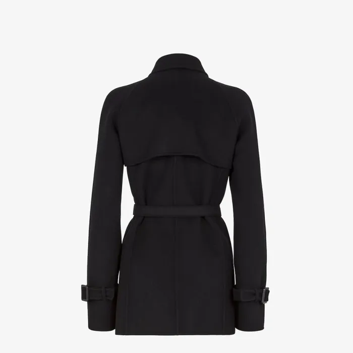 Woman Black Wool GoTo Jacket Black Fendi Coats and Outerwear