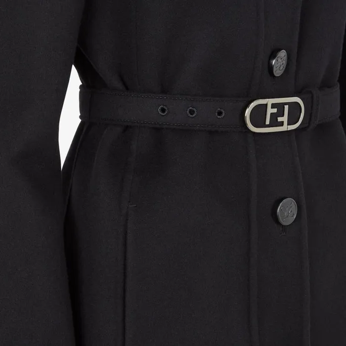 Woman Black Wool GoTo Jacket Black Fendi Coats and Outerwear