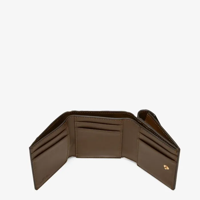 Woman Brown And Black Ff Leather Wallet White Fendi Wallets