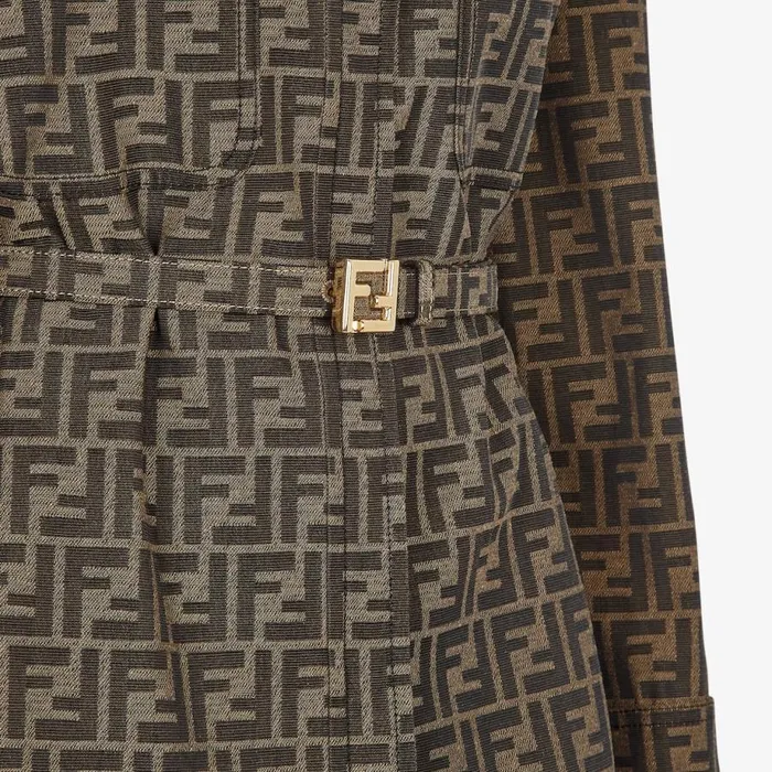 Woman Brown Canvas GoTo Jacket Brown Fendi Jackets