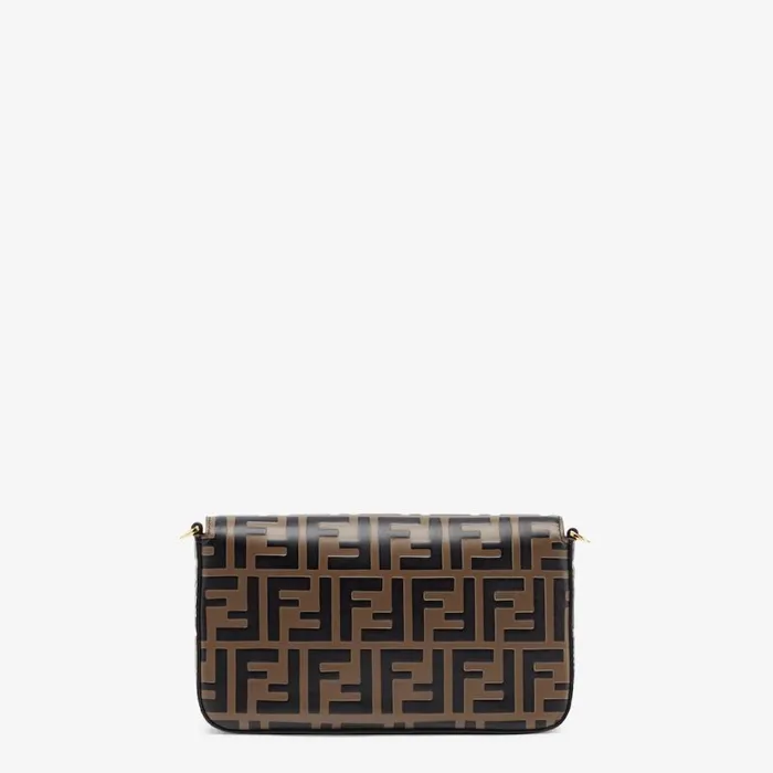 Woman Brown Leather MiniBag Brown Fendi Wallets On Chain