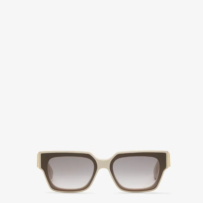 Woman Cream Acetate Sunglasses Fendi Sunglasses