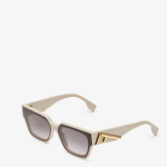 Woman Cream Acetate Sunglasses Fendi Sunglasses