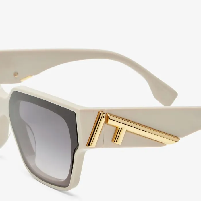 Woman Cream Acetate Sunglasses Fendi Sunglasses