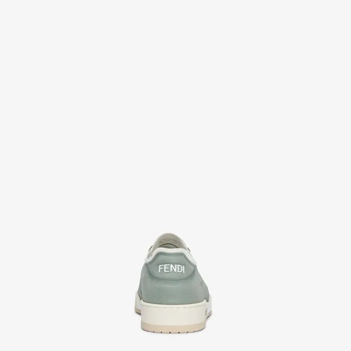 Woman Green Mesh Low Tops Green Fendi Sneakers