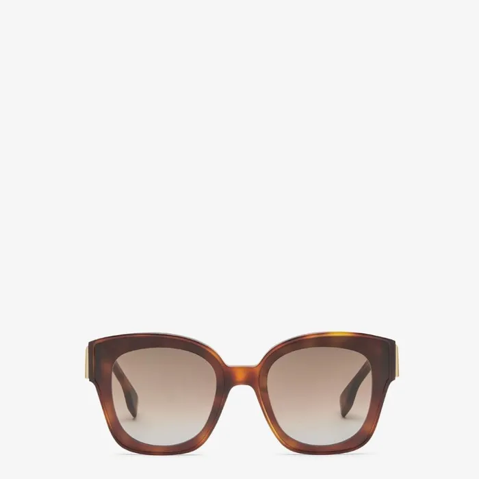 Woman Havana Acetate Sunglasses Fendi Sunglasses