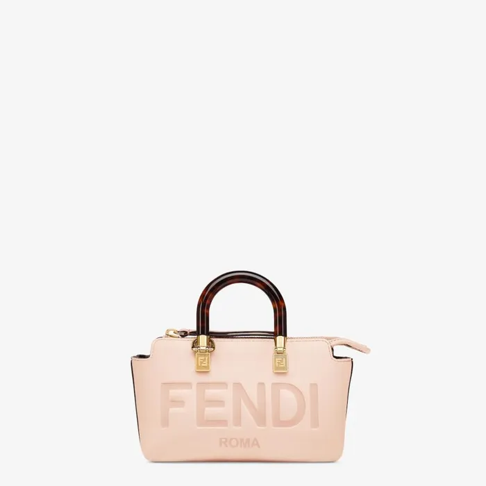 WomanKids Small Boston Bag In Light Pink Leather Pink Fendi Mini Bags