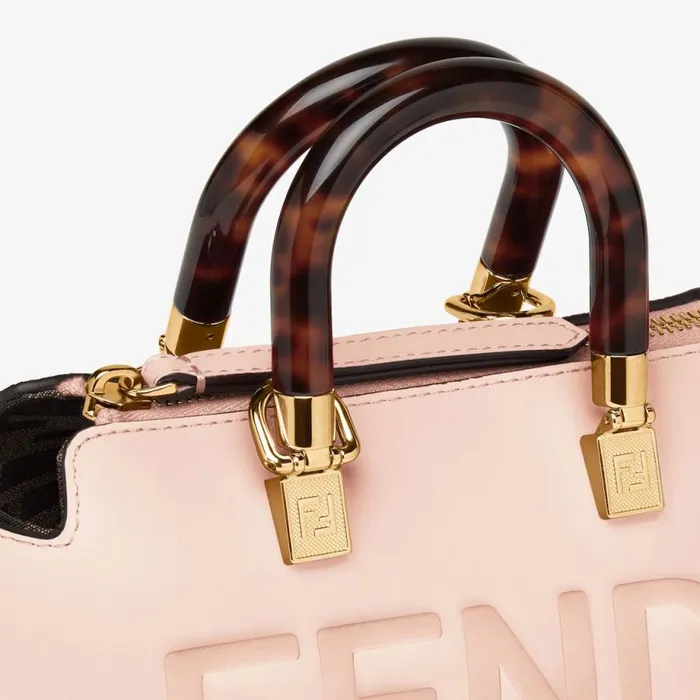WomanKids Small Boston Bag In Light Pink Leather Pink Fendi Mini Bags