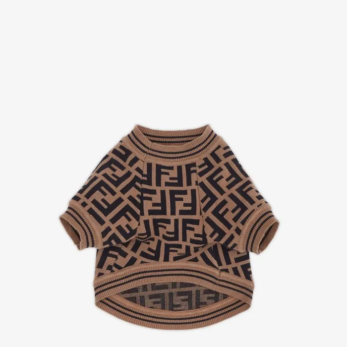 WomanMan Brown Jersey Jumper Brown Fendi Pet Accessories