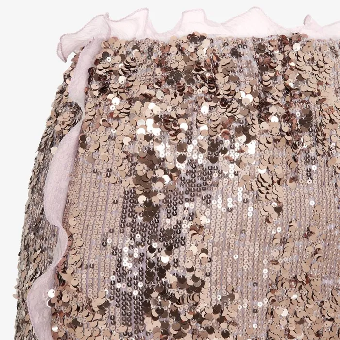 Woman Miniskirt With Lilac Sequin Embroidery Purple Fendi Skirts