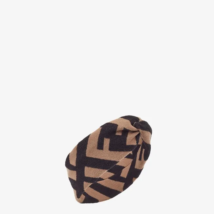 Woman Multicolour Wool And Viscose Band Brown Fendi Hair Accessories