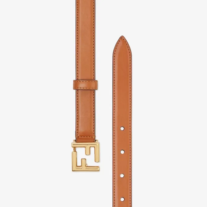 Woman NaturalColoured Leather Belt Brown Fendi Belts