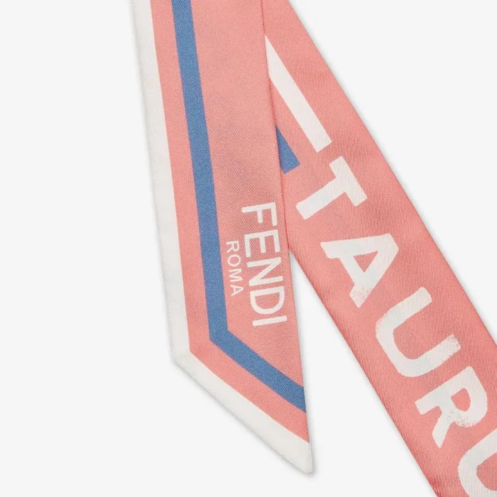 Woman Pink Silk Bandeau Pink Fendi Hair Accessories