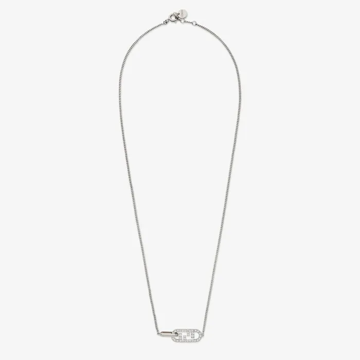 Woman SilverColoured Necklace Silver Fendi Necklaces
