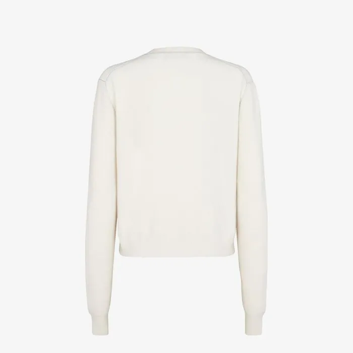 Woman White Cashmere Jumper White Fendi Knitwear