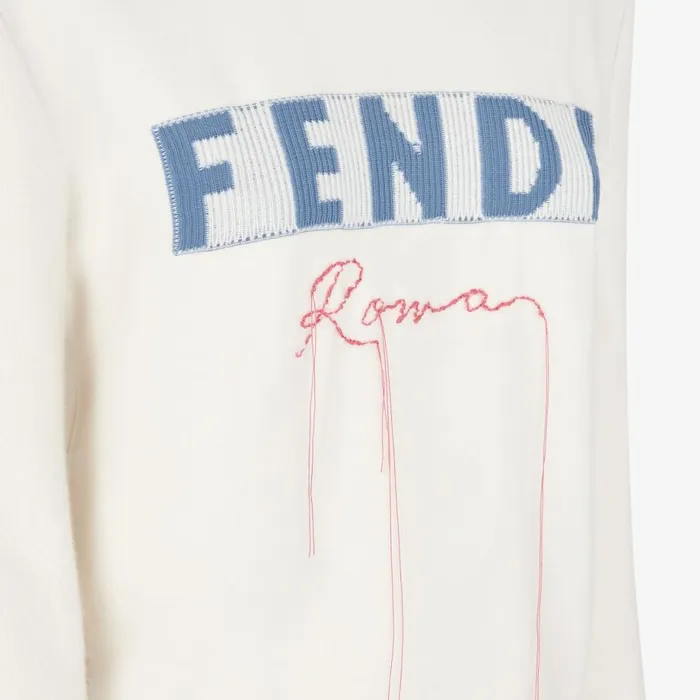 Woman White Cashmere Jumper White Fendi Knitwear