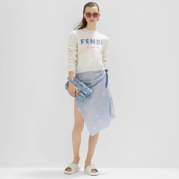 Woman White Cashmere Jumper White Fendi Knitwear