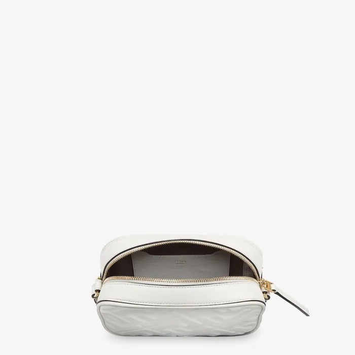 Woman White Leather Mini Bag White Fendi Mini Bags