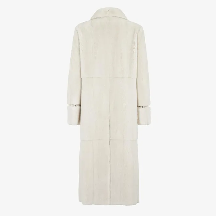 Woman White Mink Coat White Fendi Coats and Outerwear