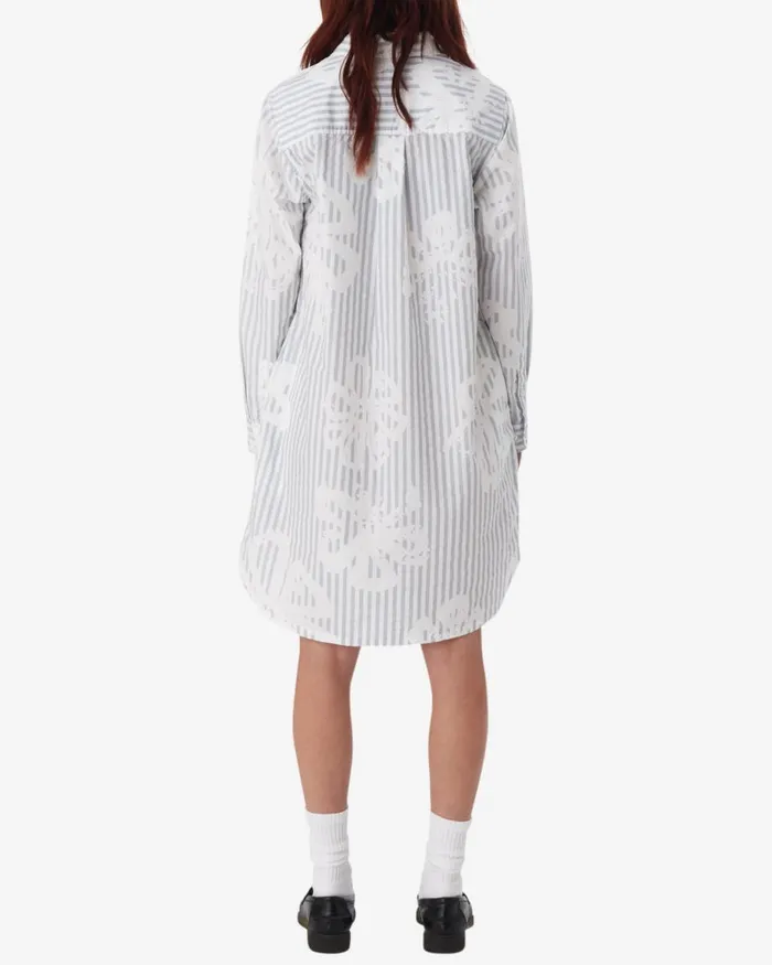 Women ALFREDA SHIRT DRESS Good Grey Multi OBEY Clothing DRESSES