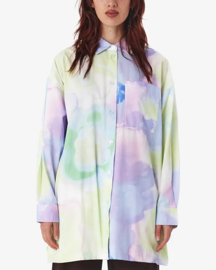 Women ALYSSA SOFT FLOWER SHIRT Pastel Multi OBEY Clothing TOPS