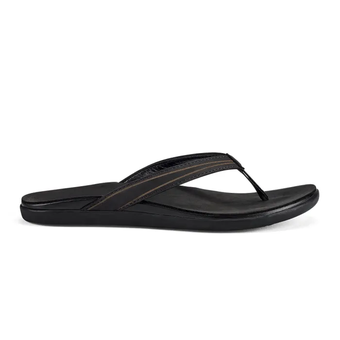 Women Aukai Womens Everyday Leather Sandals Black Olukai Leather