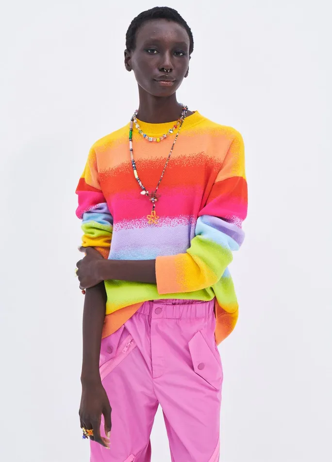 Women Blurry Stripe Sweater MONSE Knitwear