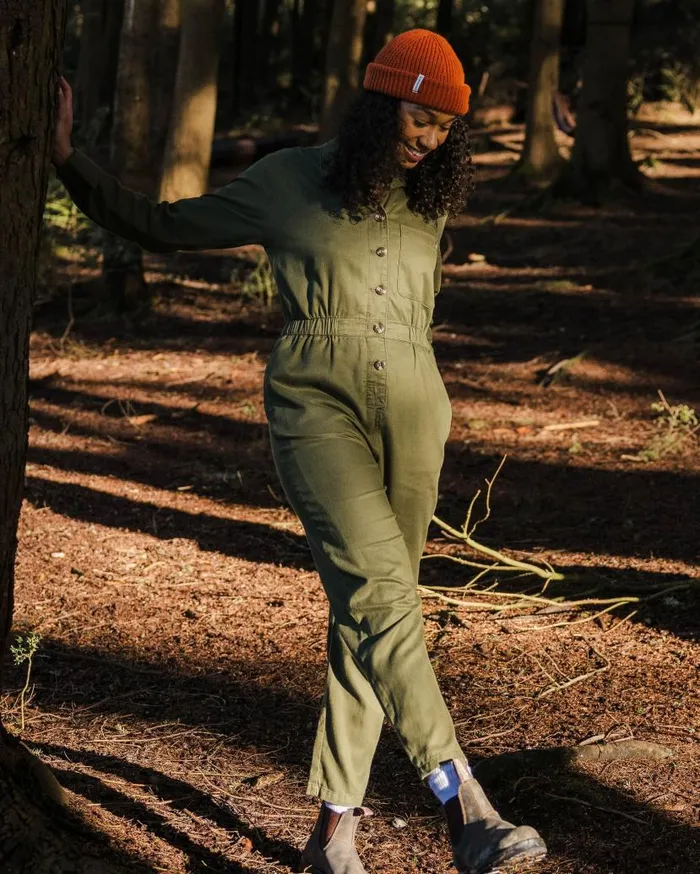 Women Bottoms Passenger Resonate Organic Cotton Boiler Suit Khaki Khaki