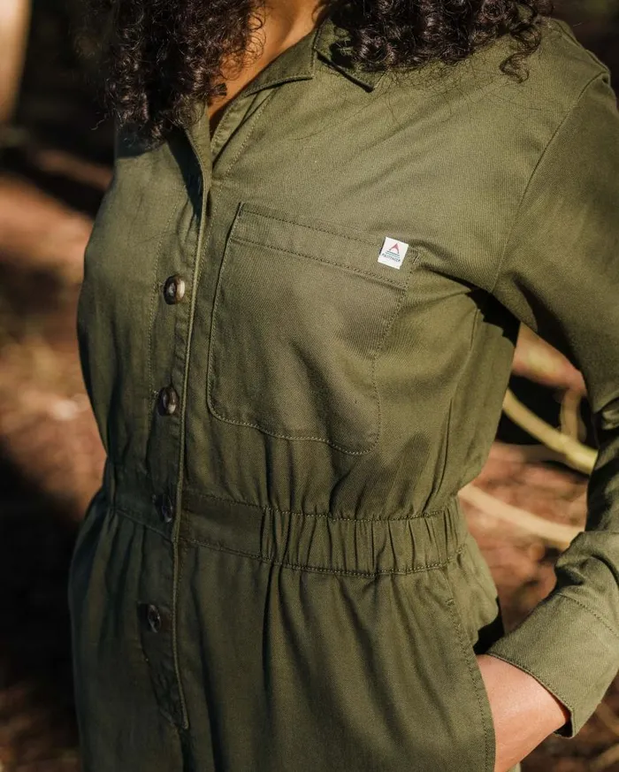 Women Bottoms Passenger Resonate Organic Cotton Boiler Suit Khaki Khaki
