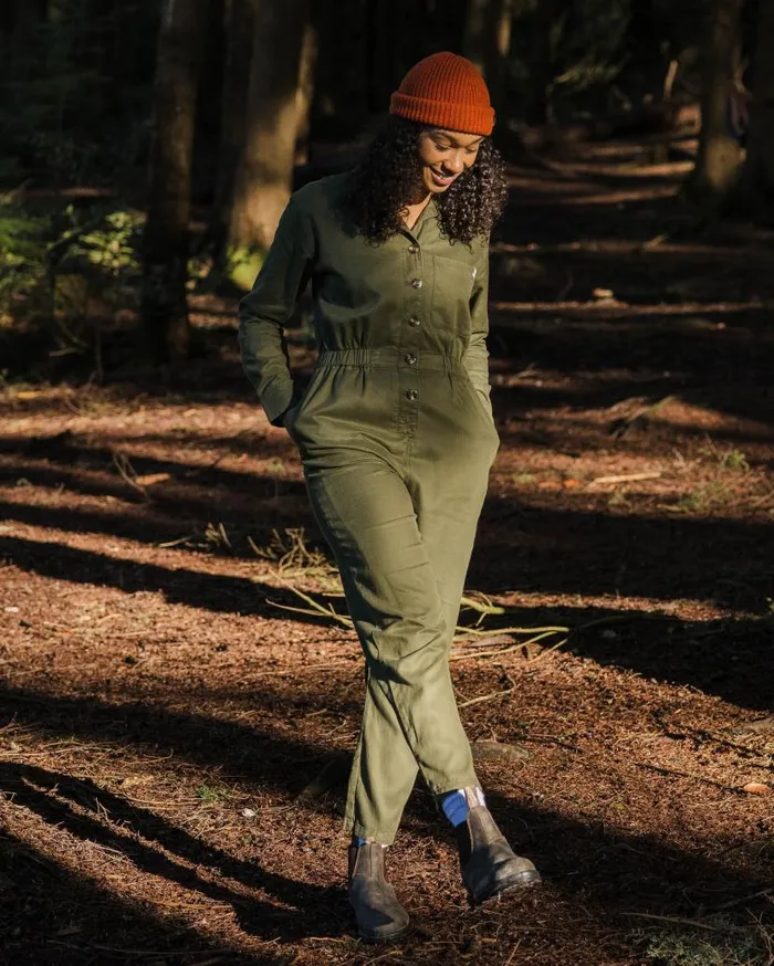 Women Bottoms Passenger Resonate Organic Cotton Boiler Suit Khaki Khaki