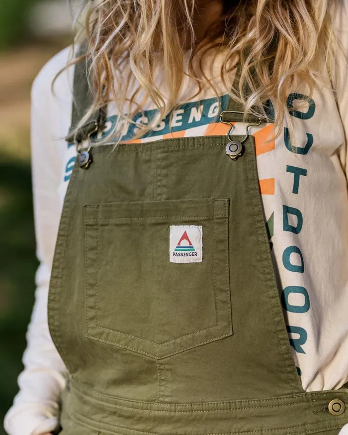 Women Bottoms Passenger Roamist Organic Cotton Dungarees Khaki Khaki