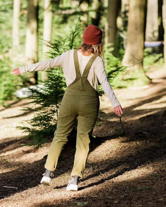 Women Bottoms Passenger Roamist Organic Cotton Dungarees Khaki Khaki