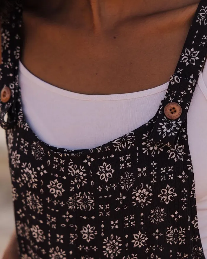 Women Bottoms Passenger Safron Playsuit Simple Tile Faded Black Simple Tile Faded Black