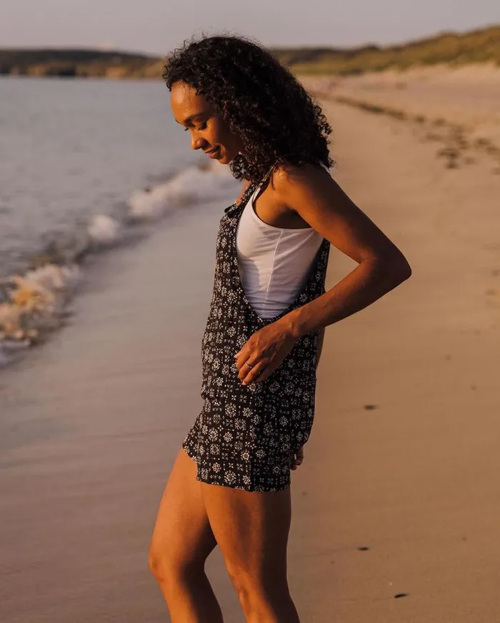 Women Bottoms Passenger Safron Playsuit Simple Tile Faded Black Simple Tile Faded Black