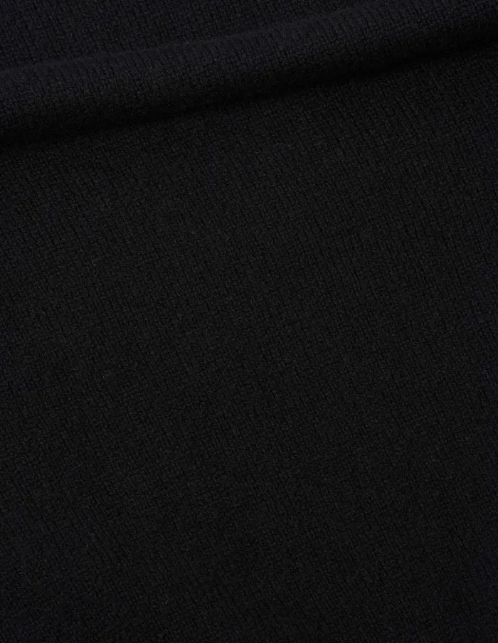 Women Boxy Crew Neck Slipover Black Margaret Howell Knitwear