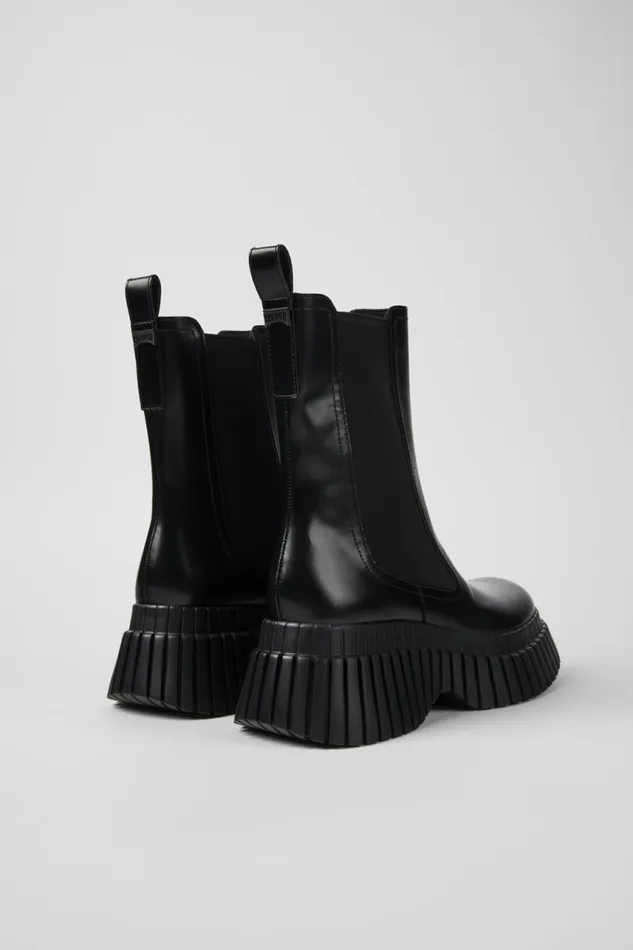 Women Camper Ankle Boots BCN Black Leather Chelsea Boots Women Camper Ankle Boots BCN Black Leather Chelsea Boots
