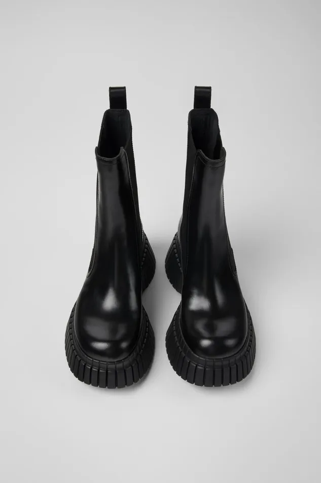 Women Camper Ankle Boots BCN Black Leather Chelsea Boots Women Camper Ankle Boots BCN Black Leather Chelsea Boots